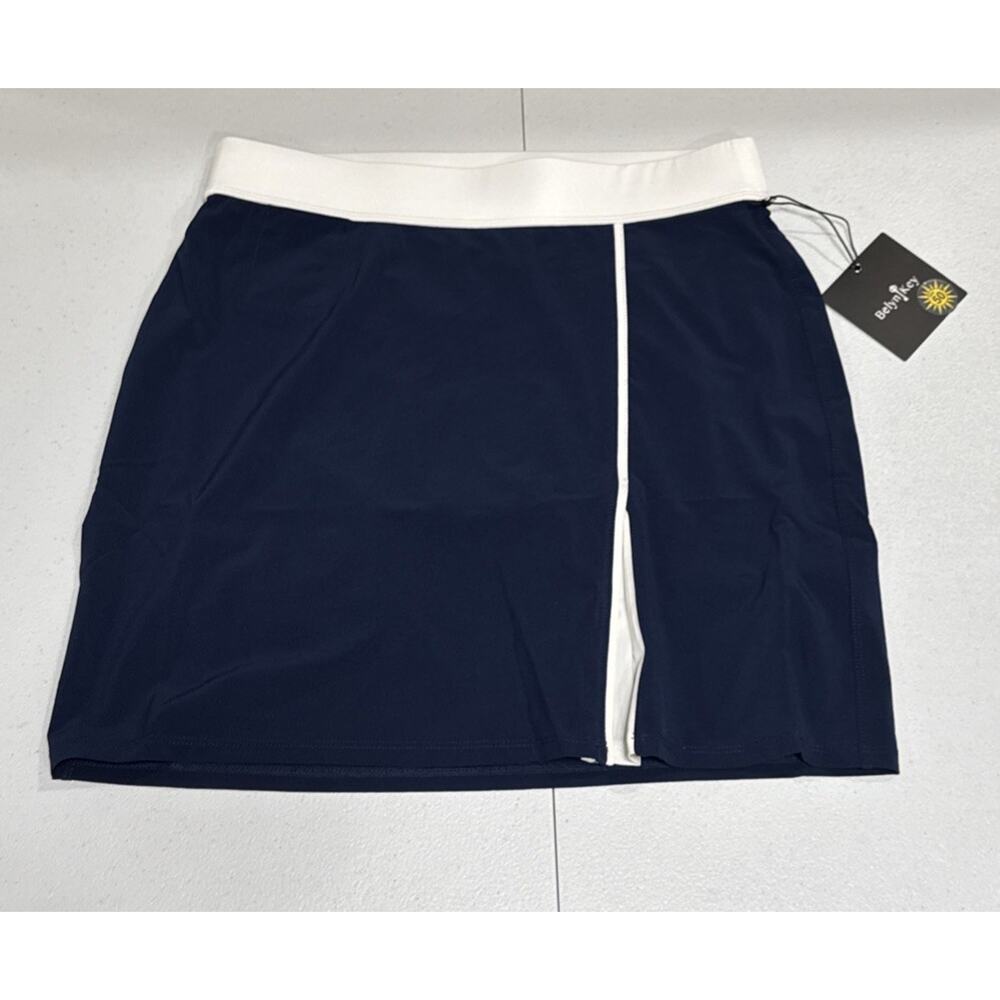 Belyn Key Spencer Skort Women’s XS Stretch Woven Golf Tennis Skirt UPF 50 Blue